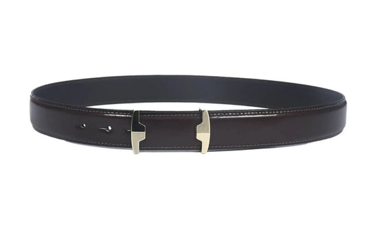 Top Notch Profile Genuine Leather Belt For Men - 1.25 inch Width, Color (Brown) (TP0038) Haq Fashion