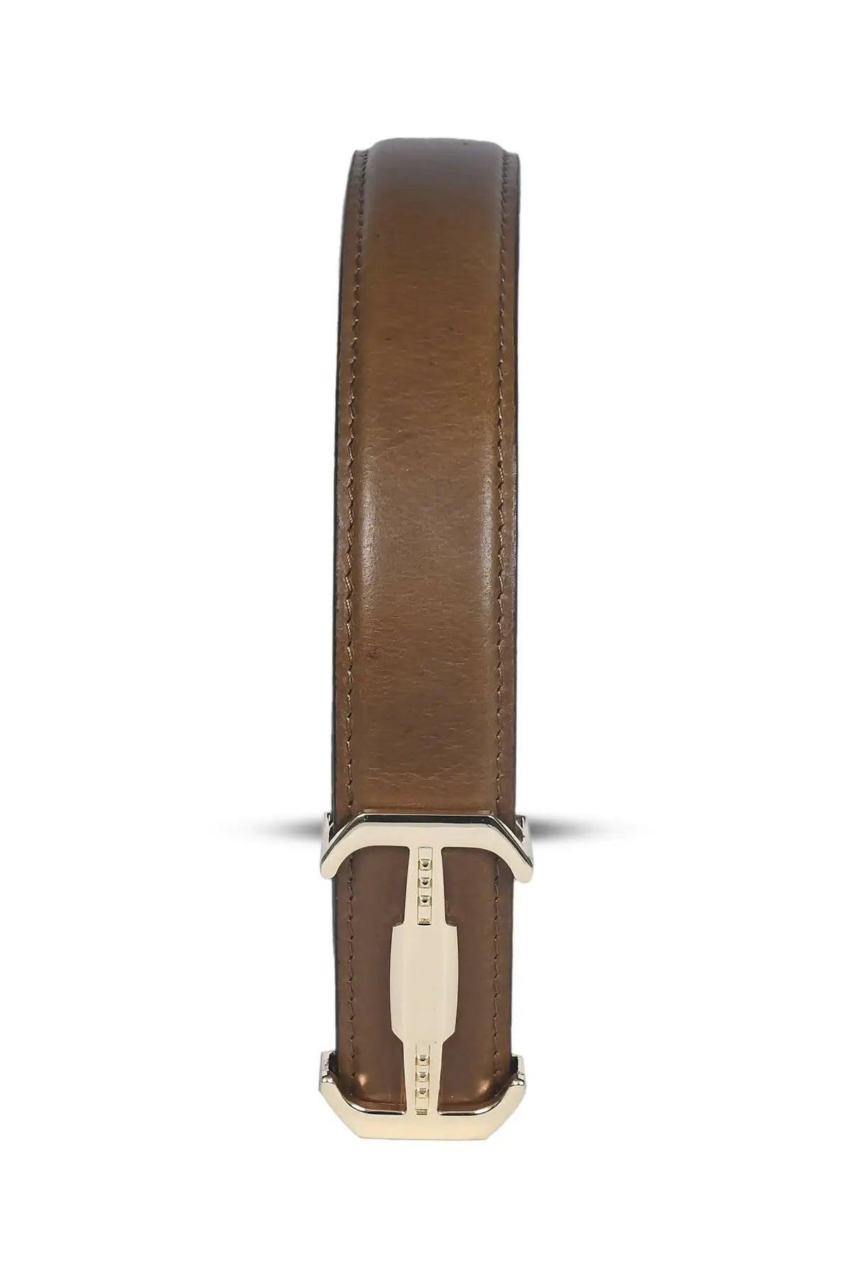 Top Notch Profile Genuine Leather Belt For Men - 1.25 inch Width, Color (Light Brown) (TP0047) Haq Fashion