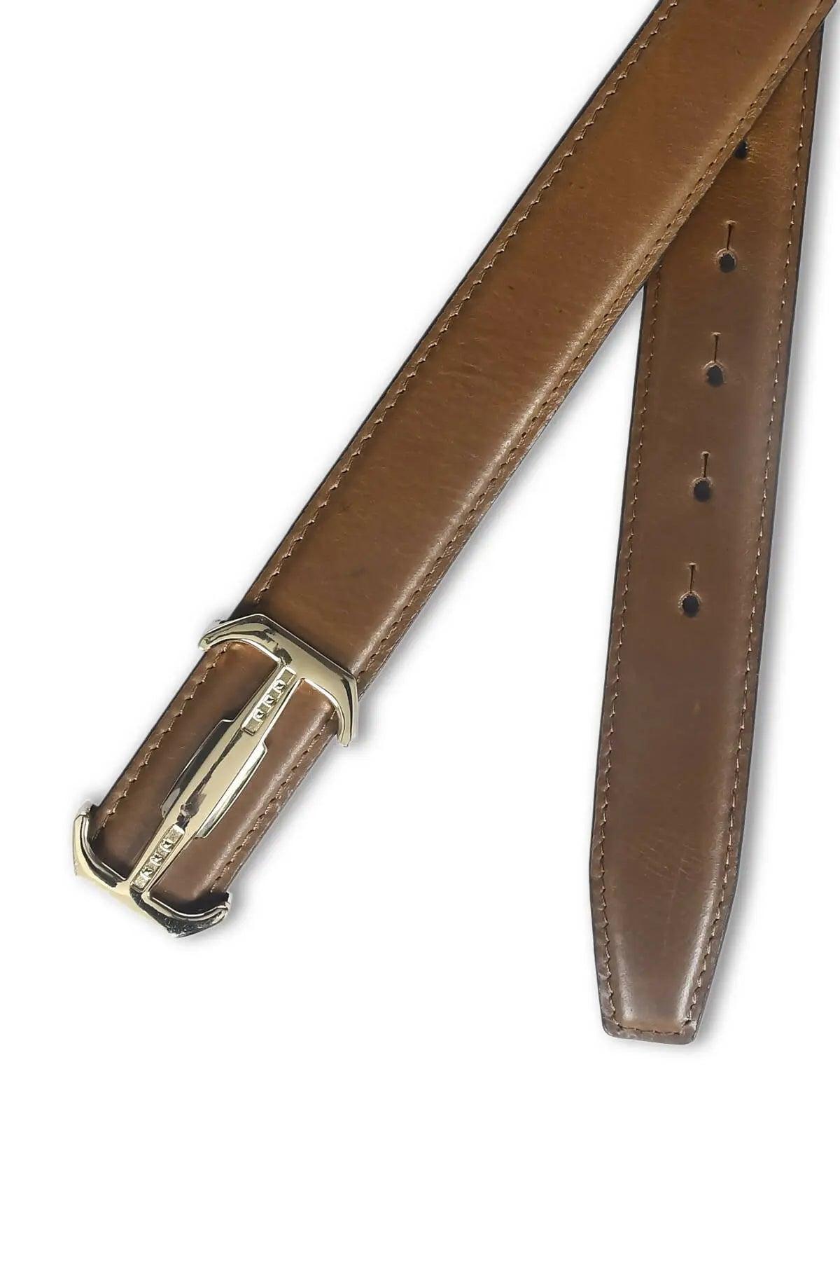 Top Notch Profile Genuine Leather Belt For Men - 1.25 inch Width, Color (Light Brown) (TP0047) Haq Fashion