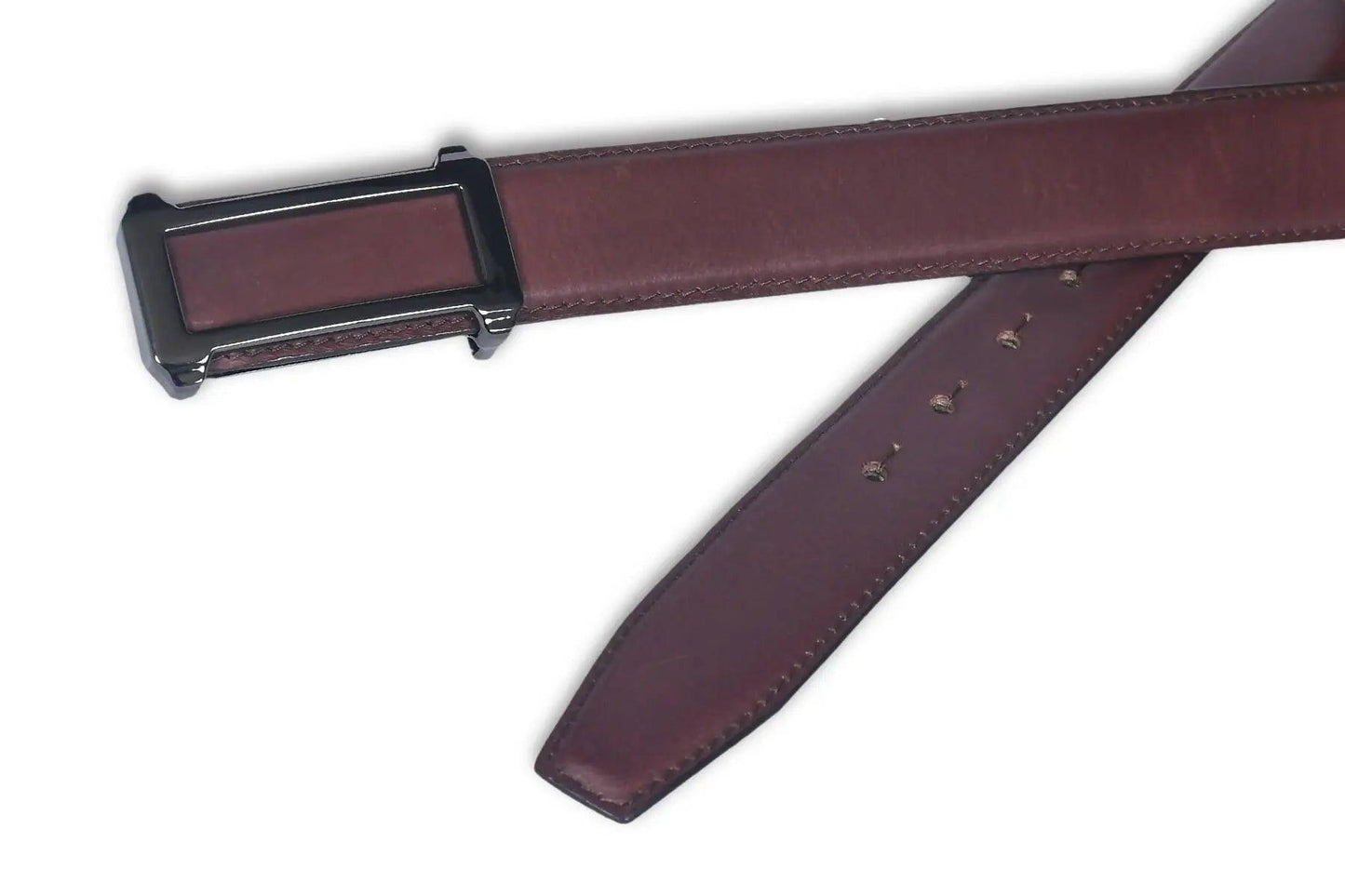 Top Notch Profile Genuine Leather Belt For Men - 1.25 inch Width, Color (Maroon) (TP0055) Haq Fashion