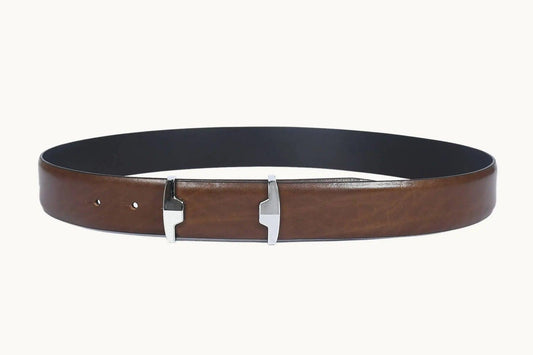 Top Notch Profile Genuine Leather Belt For Men - 1.25 inch Width, Color (Tan) (TP0040) Haq Fashion