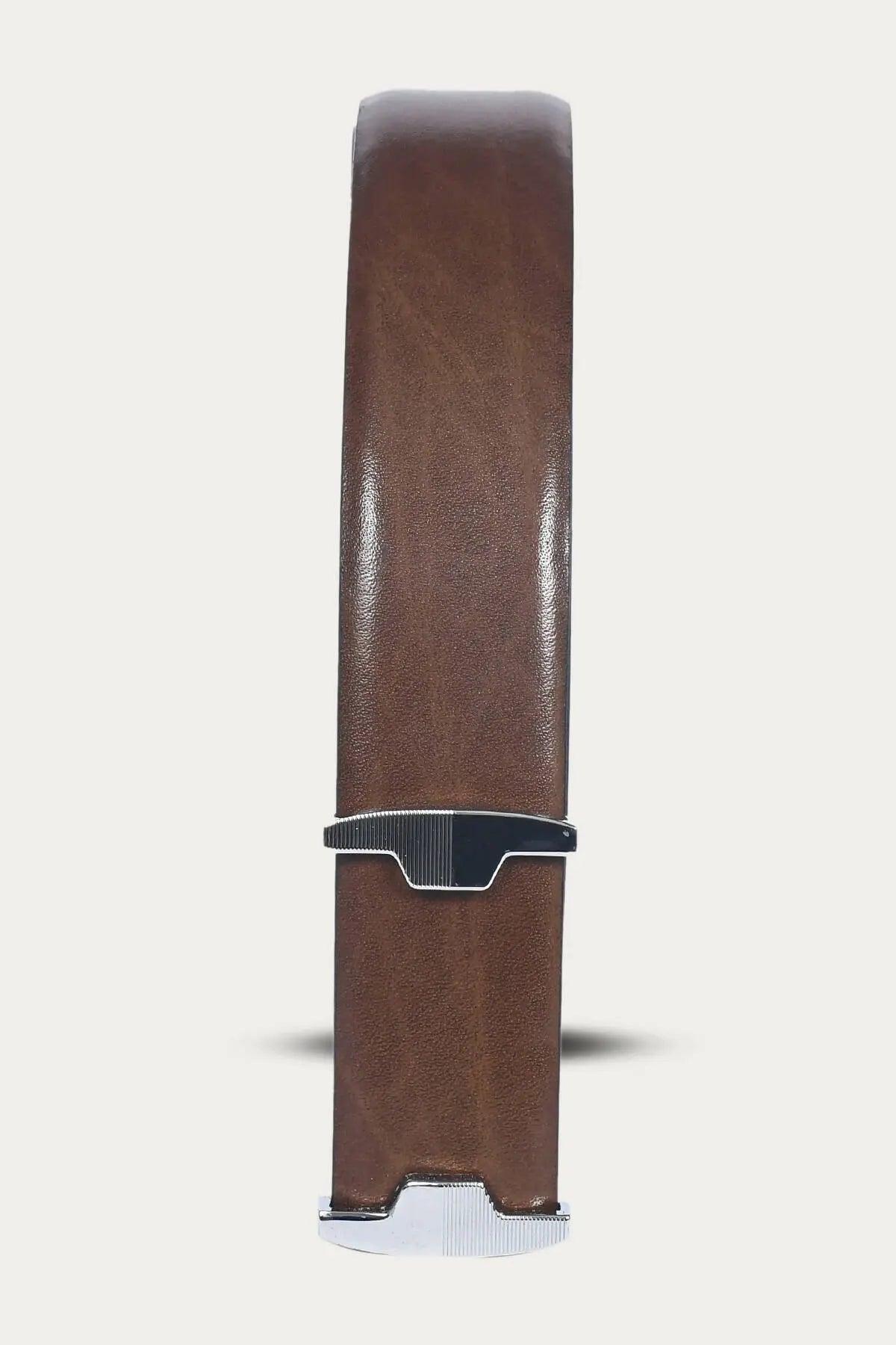 Top Notch Profile Genuine Leather Belt For Men - 1.25 inch Width, Color (Tan) (TP0040) Haq Fashion