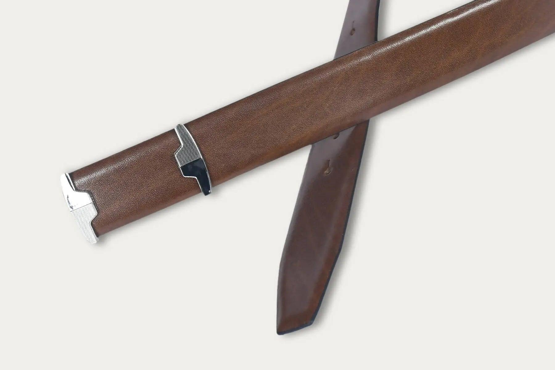 Top Notch Profile Genuine Leather Belt For Men - 1.25 inch Width, Color (Tan) (TP0040) Haq Fashion
