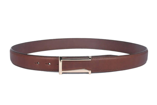 Top Notch Profile Genuine Leather Belt For Men - 1.25 inch Width, Color (Tan) (TP0042) Haq Fashion