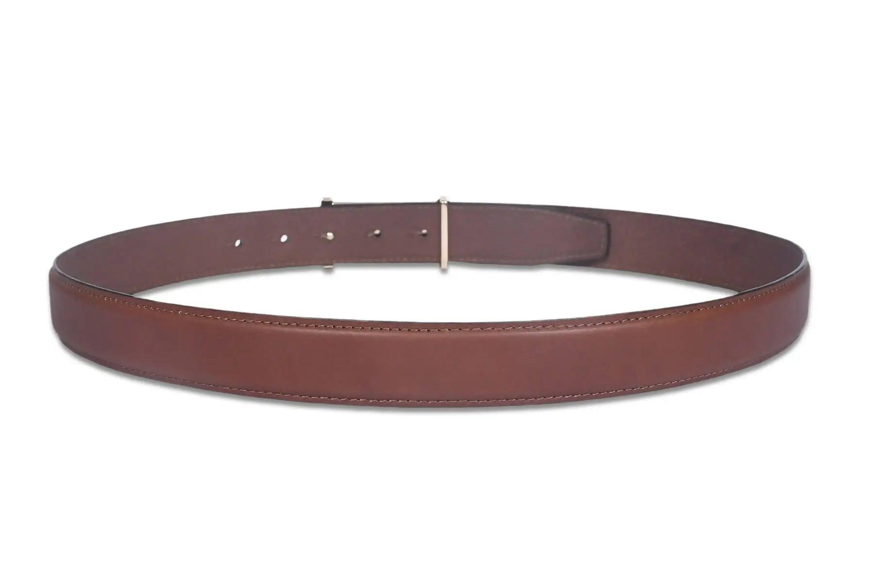 Top Notch Profile Genuine Leather Belt For Men - 1.25 inch Width, Color (Tan) (TP0042) Haq Fashion