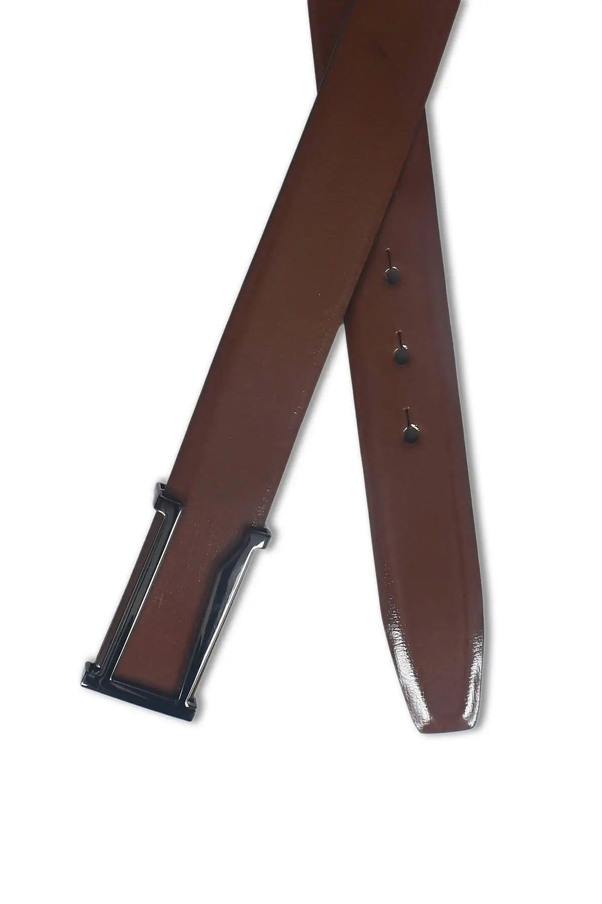 Top Notch Profile Genuine Leather Belt For Men - 1.25 inch Width, Color (Tan) (TP0050) Haq Fashion