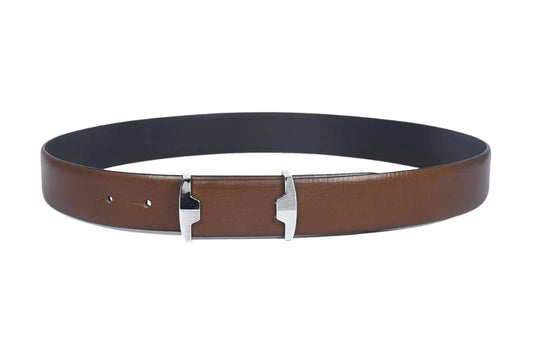 Top Notch Profile Genuine Leather Belt For Men - 1.25 inch Width, Color (Tan) (TP0051) Haq Fashion