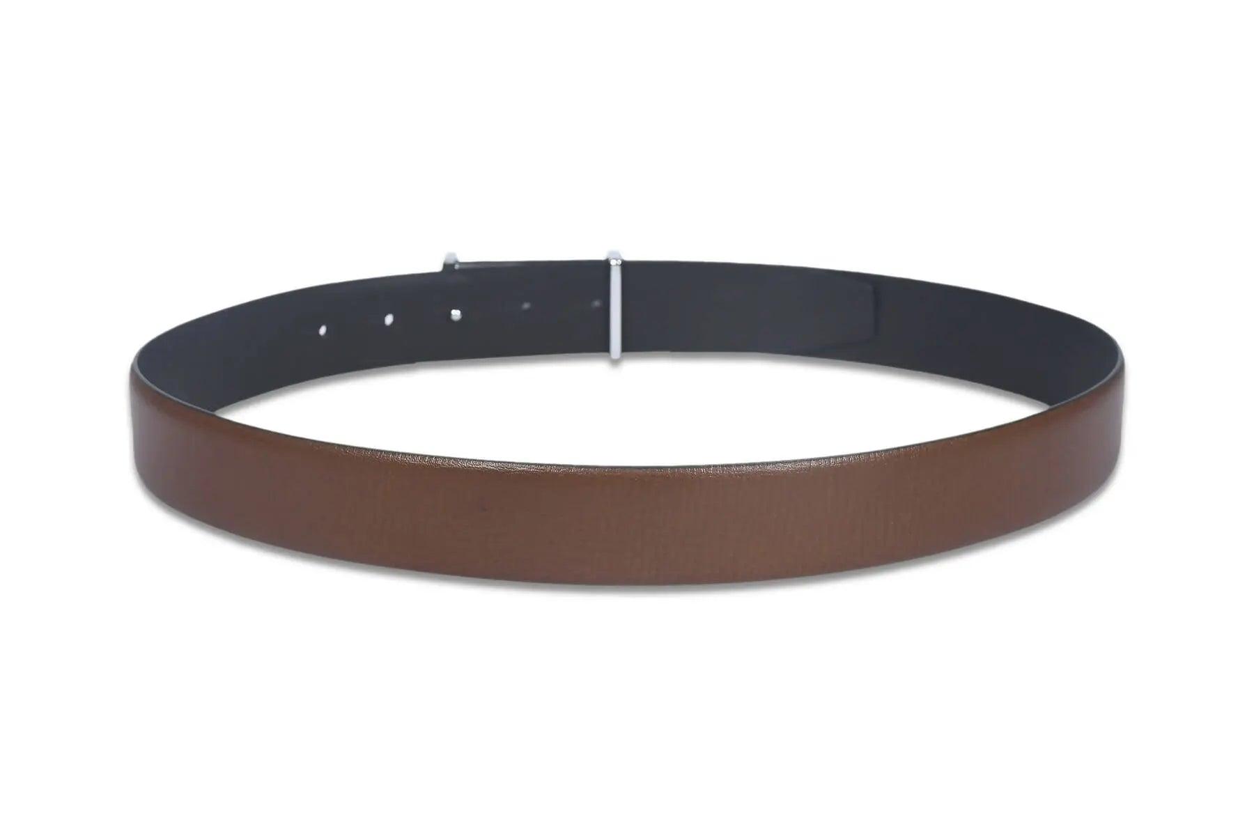 Top Notch Profile Genuine Leather Belt For Men - 1.25 inch Width, Color (Tan) (TP0051) Haq Fashion