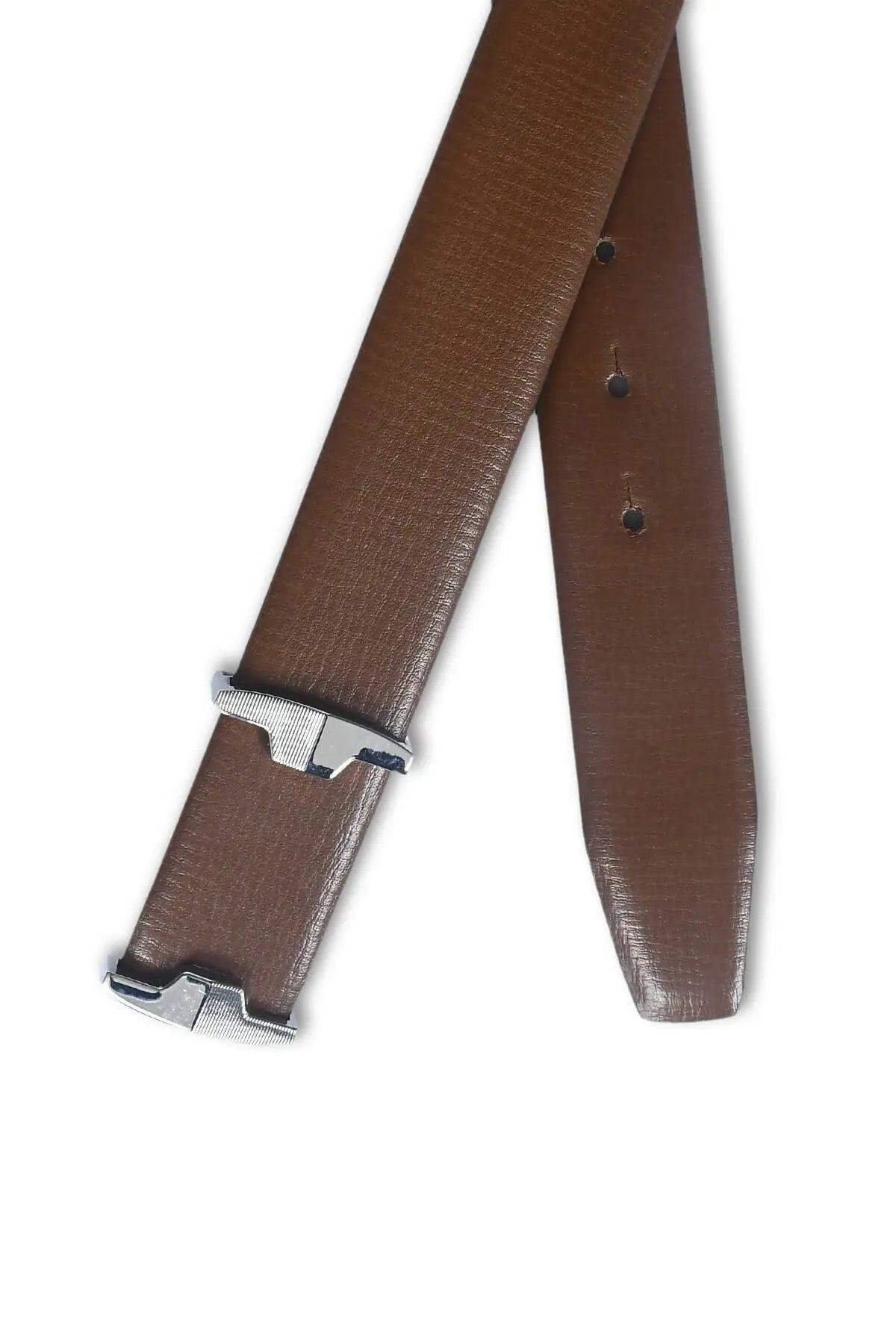 Top Notch Profile Genuine Leather Belt For Men - 1.25 inch Width, Color (Tan) (TP0051) Haq Fashion