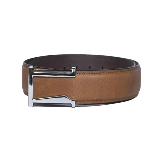 Top Notch Profile Genuine Leather Belt For Men - 1.25 inch Width, Color (Tan) (TP0052) Haq Fashion
