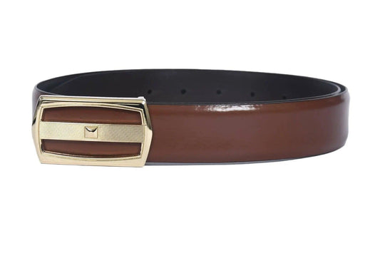 Top Notch Profile Genuine Leather Belt For Men - 1.25 inch Width, Color (Tan) (TP0053) Haq Fashion