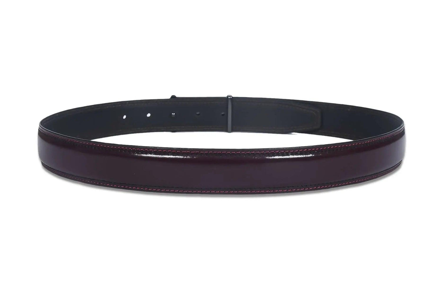 Top Notch Profile Genuine Leather Belt For Men - 1.25 inch Width, Color (Wine) (TP0041) Haq Fashion