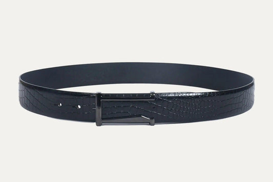 Top Notch Profile Genuine Leather Belt For Men - Color (Black) SKU (TP0039) Haq Fashion