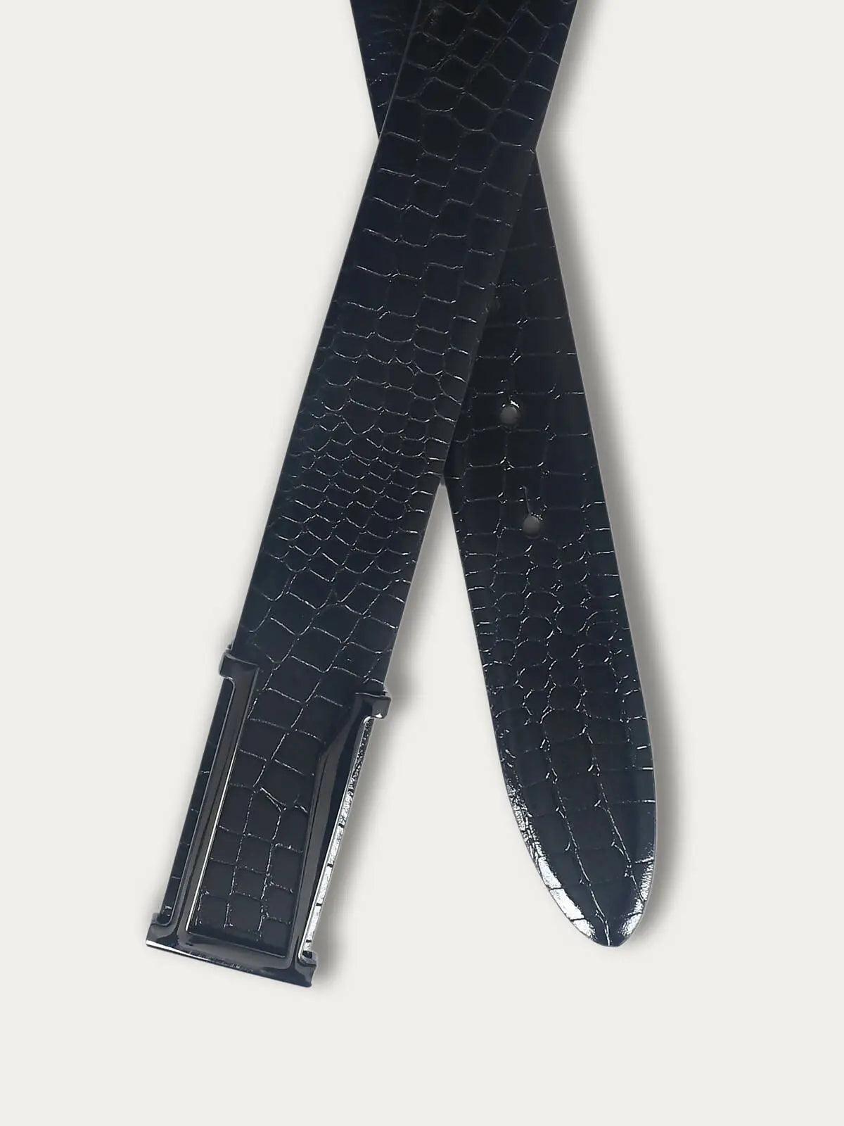 Top Notch Profile Genuine Leather Belt For Men - Color (Black) SKU (TP0039) Haq Fashion