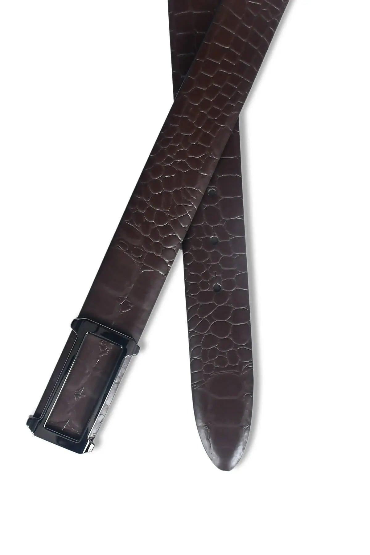 Top Notch Profile Genuine Leather Belt For Men - Color (Brown) (TP0034) Haq Fashion