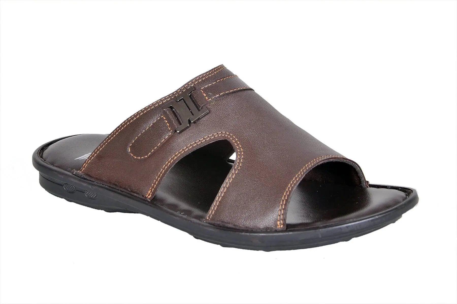 TLP Genuine Leather Slippers for Men Dual Colour – Black and Brown TLP International